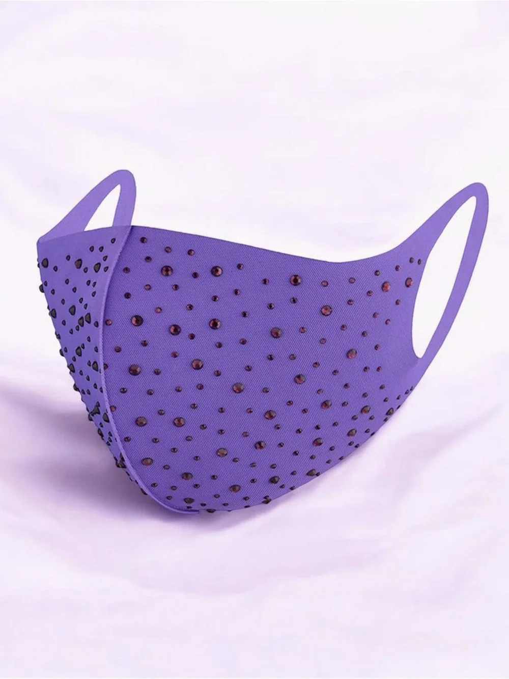 Purple Rhinestone Face Mask Reusable Crystal Fashion Mask NWT